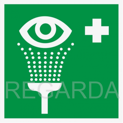 Знак «ИМО (IMO) Экстренная промывка глаз» 150х150 мм