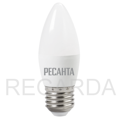 Лампа светодиодная РЕСАНТА: LL-R-C37-6W-230-4K-E27