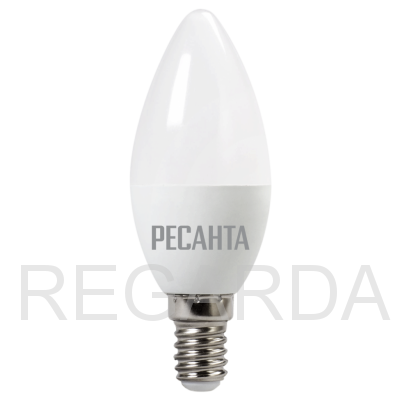 Лампа светодиодная РЕСАНТА: LL-R-C37-6W-230-4K-E14