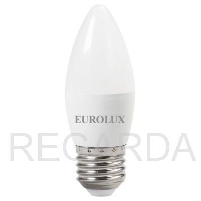 Лампа светодиодная EUROLUX  LL-E-C37-6W-230-4K-E27