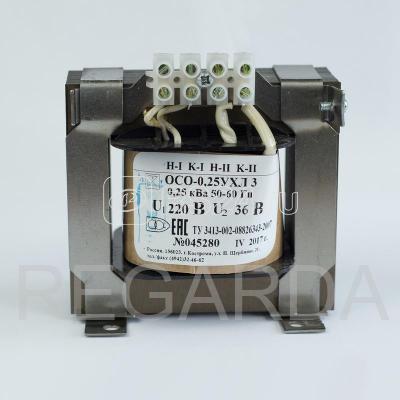 Трансформатор  ОСО-0.25-09 380/36В УХЛ3 