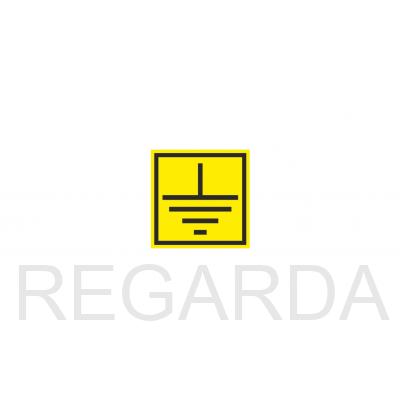 Знак «Заземление» (пленка, 100х100мм)