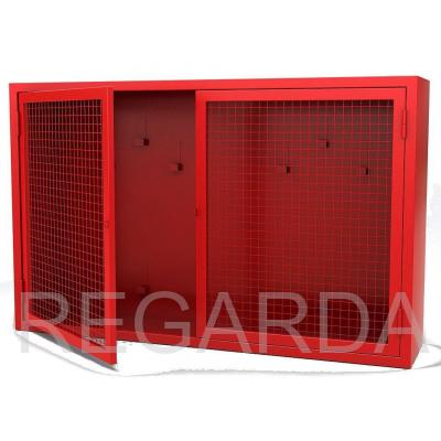 Щит пожарный закрытый металлич. с сеткой. 2 двери "Р" с ЕВРОручкой (без комплекта, 1200*700*300)