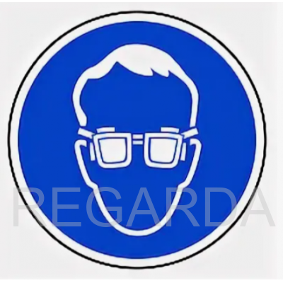 Знак M02 «Работать в защитной каске (шлеме)» (пленка, 200х200 мм)