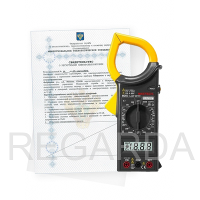 Испытание клещей электроизмерительных с протоколом 