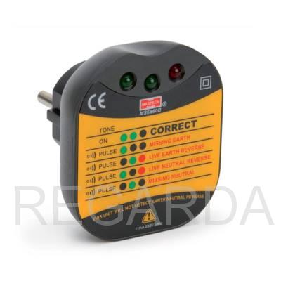 MS6860D Цифровой тестер электросети для евро-розеток MASTECH