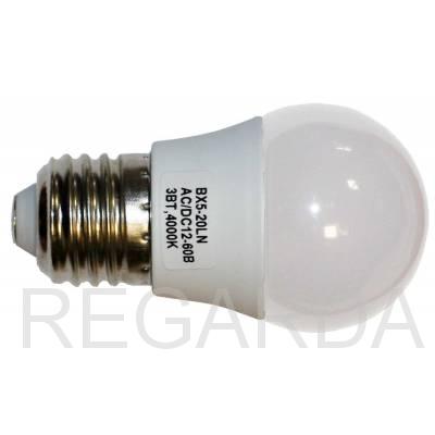 Лампа LED TauRay E27, 3w, AC/DC 12v-60v, > 240 Лм, 4000К (82х45мм)