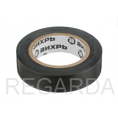 Изолента ВИХРЬ: 15мм х 10м чёрный