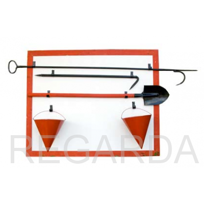 Щит пожарный металлический каркасный без комплекта: 1200х800х10