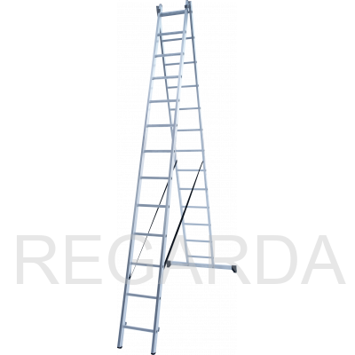 Лестница алюминиевая двухсекционная :N1220213