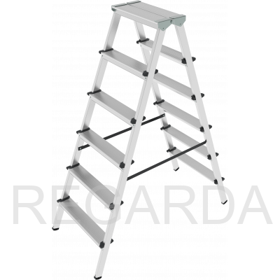 Стремянка алюминиевая двухсторонняя :N1120206