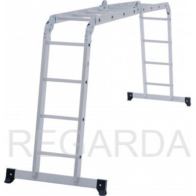 Лестница-трансформер алюминиевая :с помостом, ширина 340 мм NV2330407