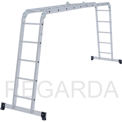 Лестница-трансформер алюминиевая :с помостом, ширина 340 мм NV2330408