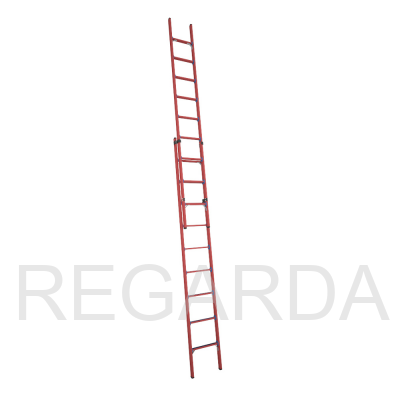 Лестница стеклопластиковая  диэлектрическая приставная раздвижная мягкий грунт ЛСПРД-6,0 Евро МГ