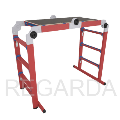 Лестница-стремянка-подмиость  трансформер стеклопластиковая ЛСПТД-1,0 П