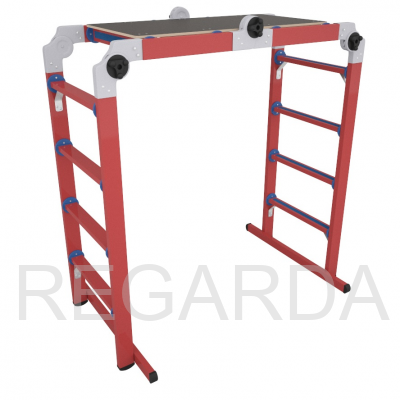 Лестница-стремянка-подмиость: трансформер стеклопластиковая ЛСПТД-1,5 П