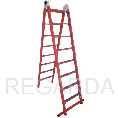 Лестница-стремянка стеклопластиковая  трансформер мягкий грунт ЛСПТД-2,5 МГ