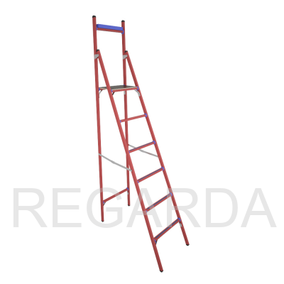 Стремянка стеклопластиковая  диэлектрическая СВД-2,0 Т с вертикальной опорой телеком