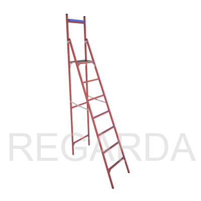 Стремянка стеклопластиковая: диэлектрическая СВД-2,3 Т с вертикальной опорой телеком