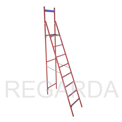 Стремянка стеклопластиковая  диэлектрическая СВД-2,5 с вертикальной опорой